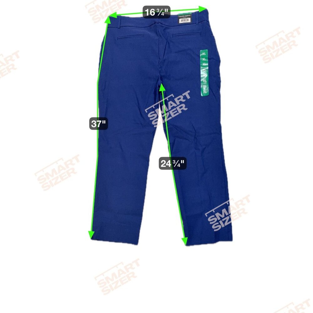 Hilary Radley Womens Navy Blue Tummy Control Pants Size XL 27" Inseam Stretch Mi